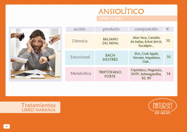 Ansiolítico - Tratamientos Libro Naranja de NATURSET
